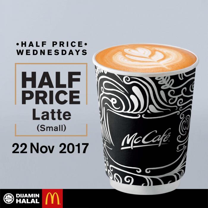McDonald's McCafe® Latte (Small) at HALF Price
