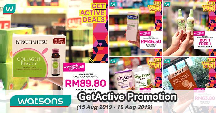 Watsons GetActive Promotion Up To 30% OFF (15 Aug 2019 - 19 Aug 2019)