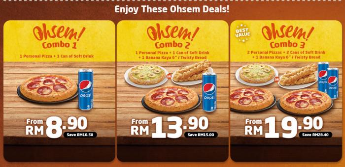 Domino's Pizza Ohsem Hari-Hari Promotion Personal Pizza from RM5