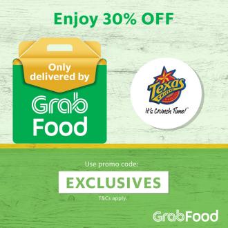 Texas Chicken 30% Promo Code with GrabFood (valid until 22 Aug 2019)