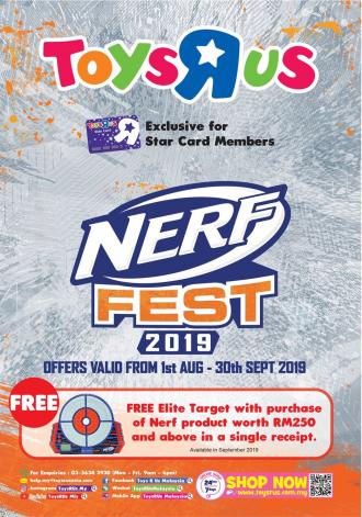 Toys R Us Nerf Fest Promotion (1 Aug 2019 - 30 Sep 2019)