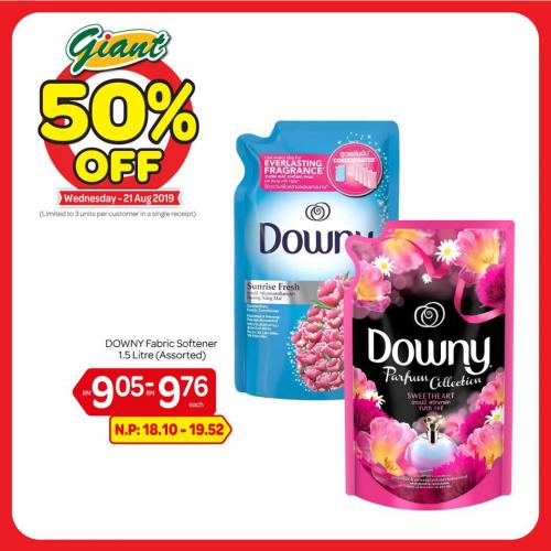 Giant DOWNY Fabric Softener Promotion 50% OFF (21 August 2019)