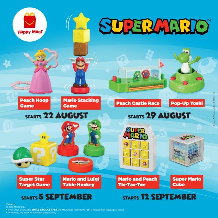 Mcdonald S Happy Meal Free Super Mario Toys 22 August 2019 18 September 2019