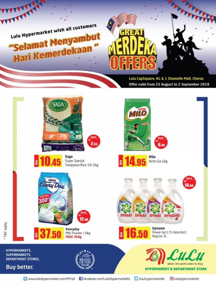 LuLu Hypermarket Merdeka Promotion (23 August 2019 - 2 September 2019)
