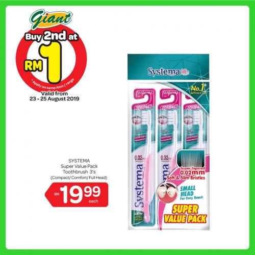 Giant RM1 on Second Item Promotion (23 August 2019 - 25 August 2019)
