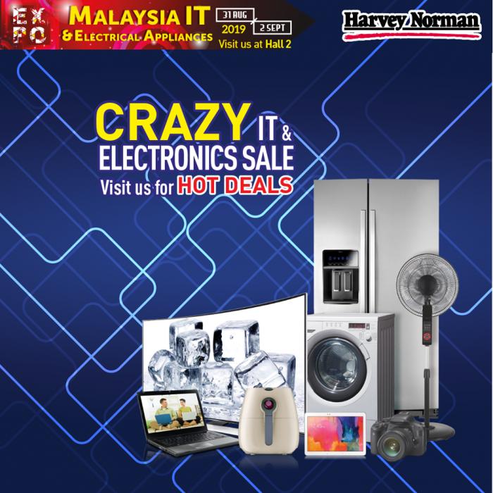 Harvey Norman Crazy IT & Electronics Sale at Mid Valley Megamall (31 August 2019 - 2 September 2019)