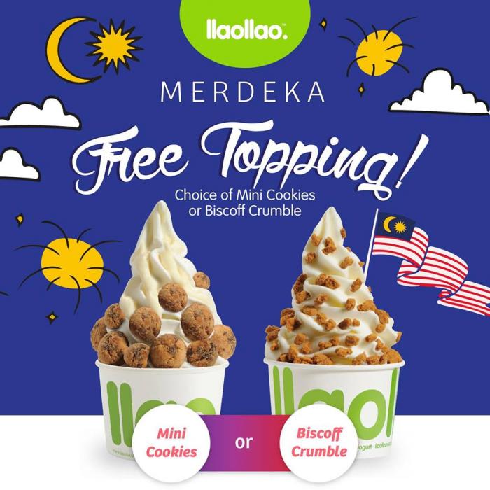 llaollao Merdeka Promotion FREE Topping