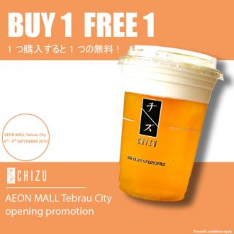 Chizu & Honzu AEON Tebrau City Opening Promotion Buy 1 FREE 1 (6 September 2019 - 8 September 2019)