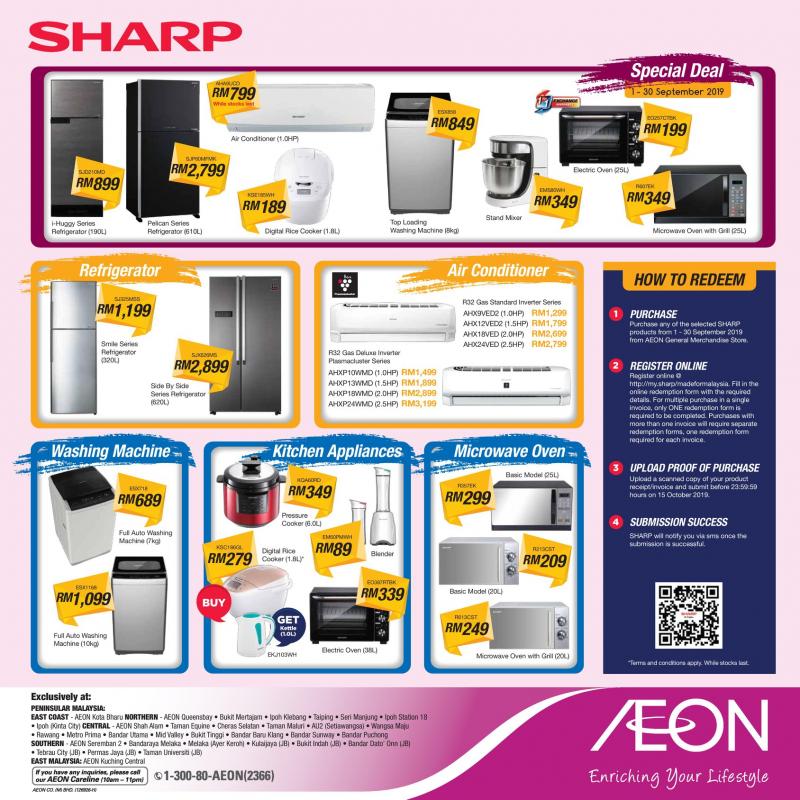 AEON Sharp Promotion (1 September 2019 - 30 September 2019)