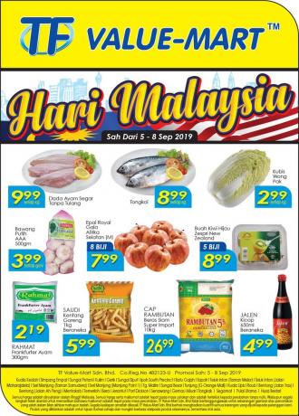 TF Value-Mart Malaysia Day Promotion (5 September 2019 - 8 September 2019)