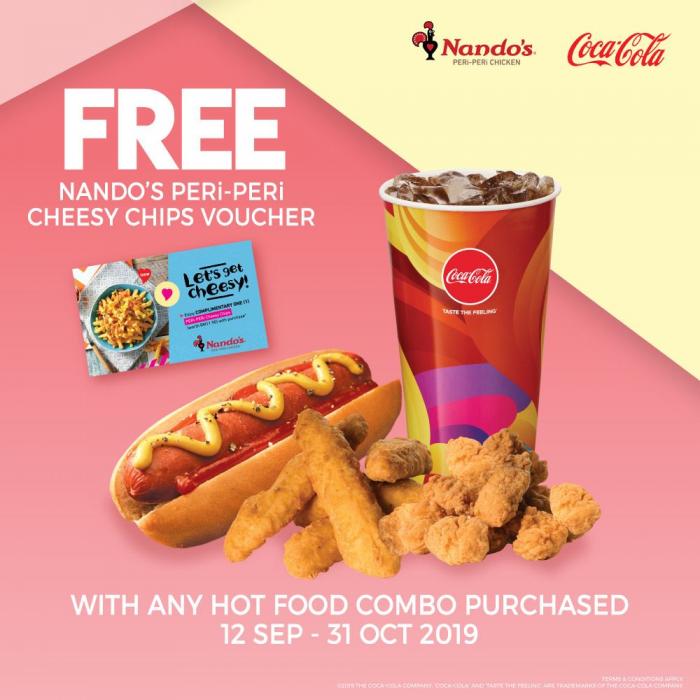 GSC Nando's Food Fest Promotion FREE Nando's Peri-Peri Cheesy Chips Voucher (12 September 2019 - 31 October 2019)
