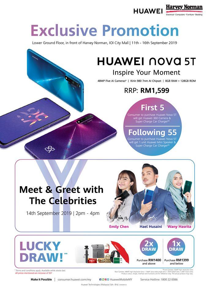 Harvey Norman Huawei Exclusive Promotion at IOI City Mall (11 September 2019 - 16 September 2019)