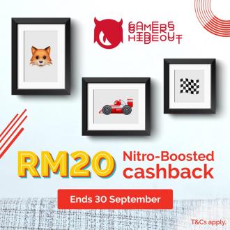 Gamers Hideout RM20 Cashback Promotion Pay with Boost (valid until 30 September 2019)