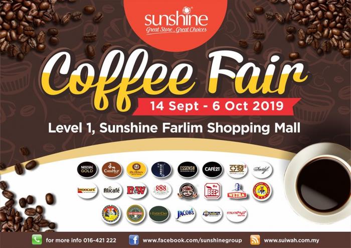 Sunshine Coffee Fair at Sunshine Farlim Shopping Mall (14 September 2019 - 6 October 2019)