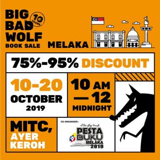 Big Bad Wolf Book Sale 75% - 95% Discount at MITC Melaka (10 October 2019 - 20 October 2019)