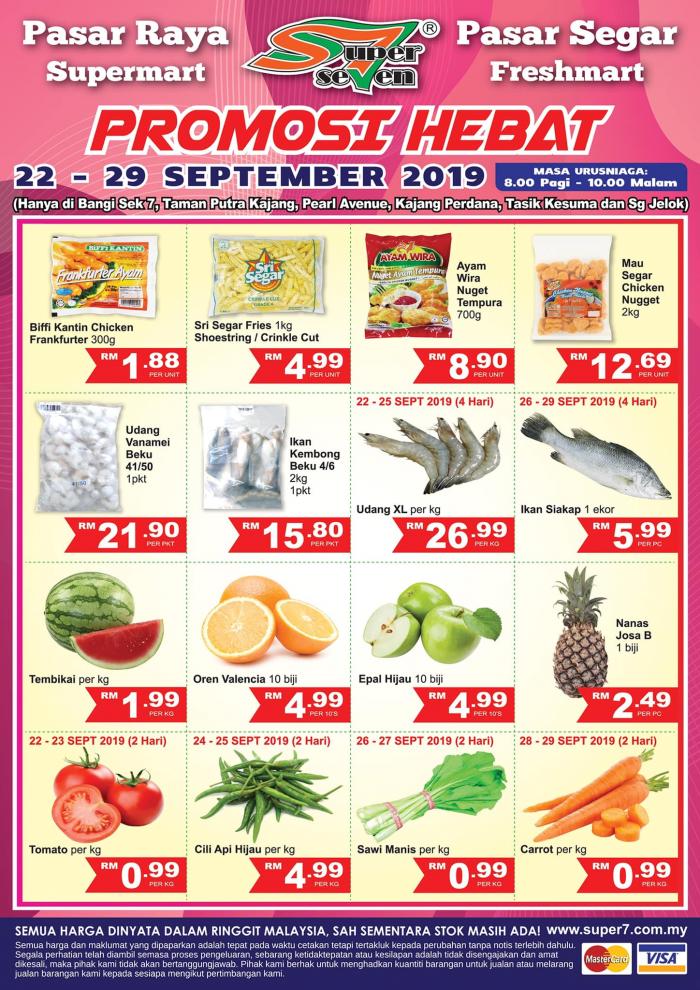Super Seven Freshmart Sungai Jelok Opening Promotion (22 September 2019 - 29 September 2019)