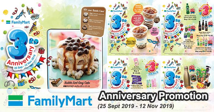 FamilyMart 3rd Anniversary Promotion (25 Sep 2019 - 12 Nov 2019)