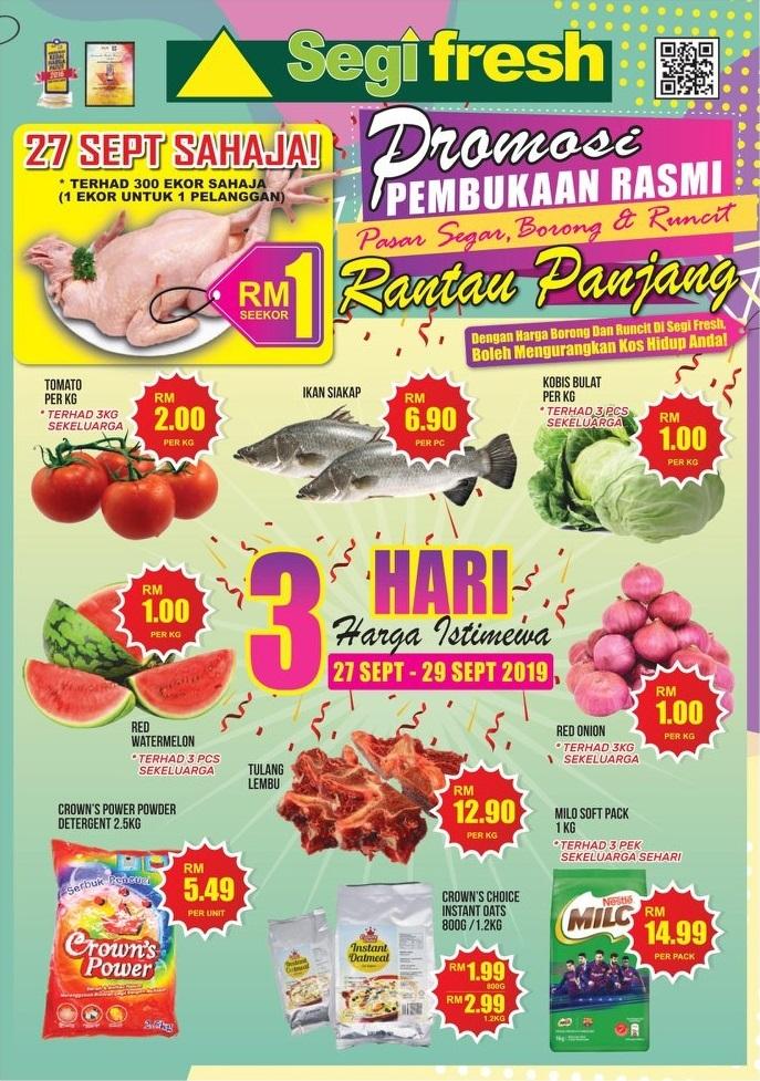 Segi Fresh Rantau Panjang Opening Promotion (27 September 2019 - 11 October 2019)