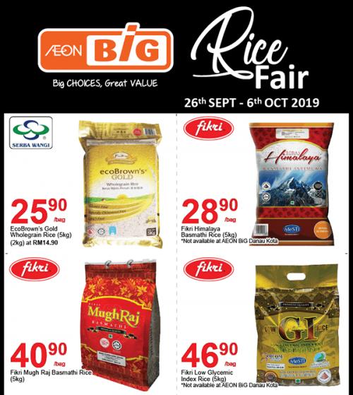 AEON BiG Rice Fair Promotion (26 September 2019 - 6 October 2019)