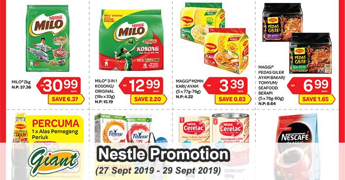 Giant Nestle Promotion (27 Sep 2019 - 29 Sep 2019)