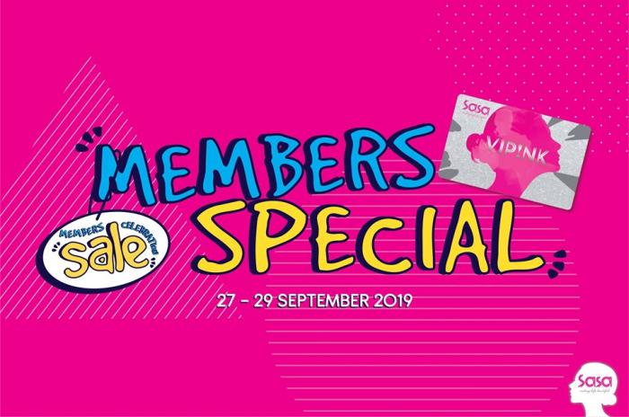 Sasa Members Promotion (27 September 2019 - 29 September 2019)