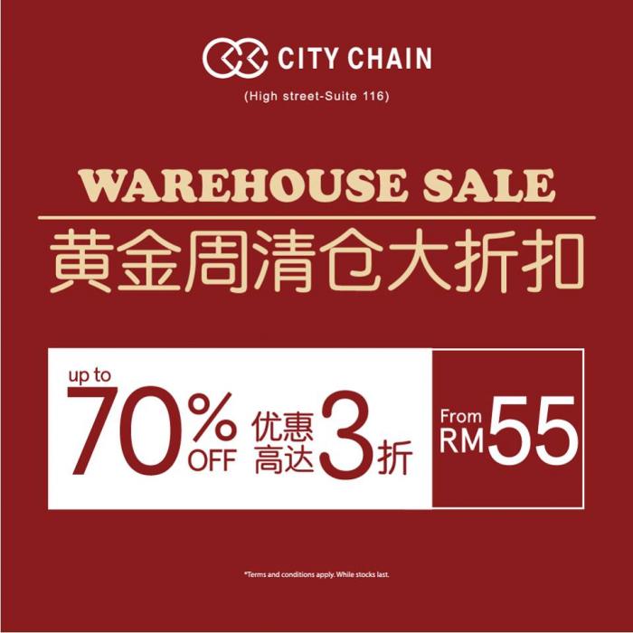 City Chain Warehouse Sale at Genting Highlands Premium Outlets (28 September 2019 - 9 October 2019)