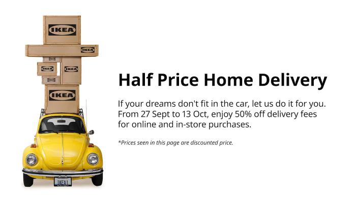 IKEA Half Price Home Delivery Promotion (27 September 2019 - 13 October 2019)
