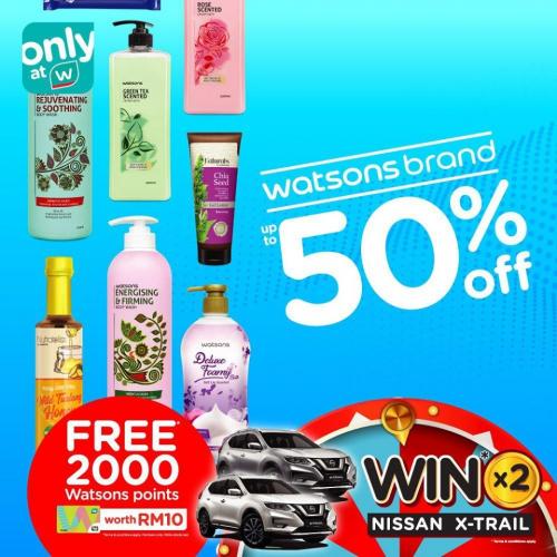 Watsons Brand Products Promotion Up To 50% OFF (valid until 30 September 2019)