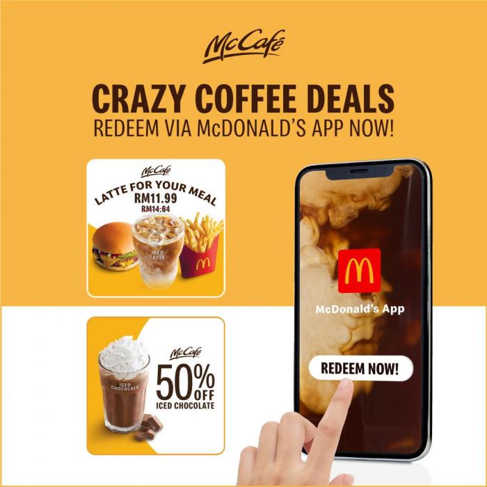 McDonald's McCafe Crazy Coffee Deals Promotion (3 October 2019)