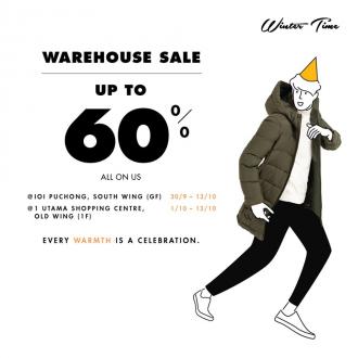Winter Time Warehouse Sale up to 60% off (until 13 October 2019)