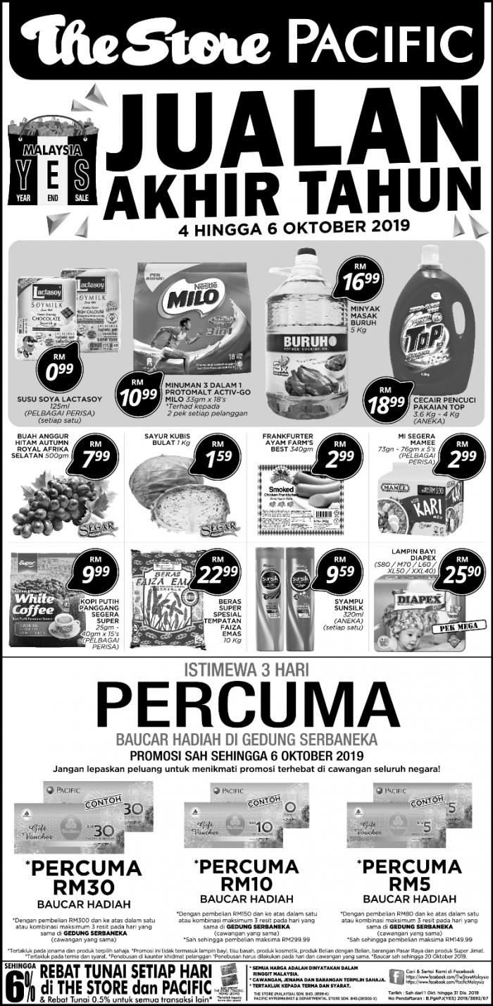 The Store and Pacific Hypermarket Weekend Promotion (4 October 2019 - 6 October 2019)