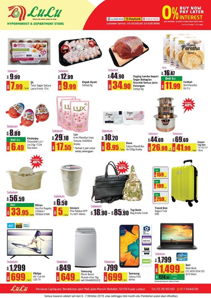 LuLu Hypermarket Capsquare Kuala Lumpur Weekend Promotion (4 October 2019 - 7 October 2019)