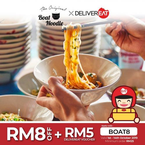 DeliverEat Boat Noodle RM8 OFF Promo Code Promotion (1 October 2019 - 14 October 2019)