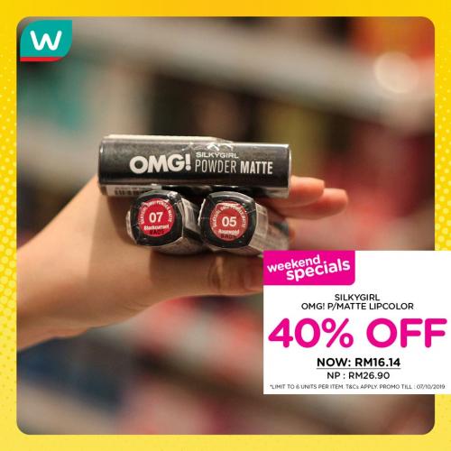 Watsons Cosmetics Promotion Sale Up To 40% OFF (4 October 2019 - 7 October 2019)