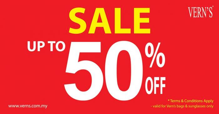 Vern's Year End Sale Promotion Up To 50% OFF (3 October 2019 - 31 December 2019)