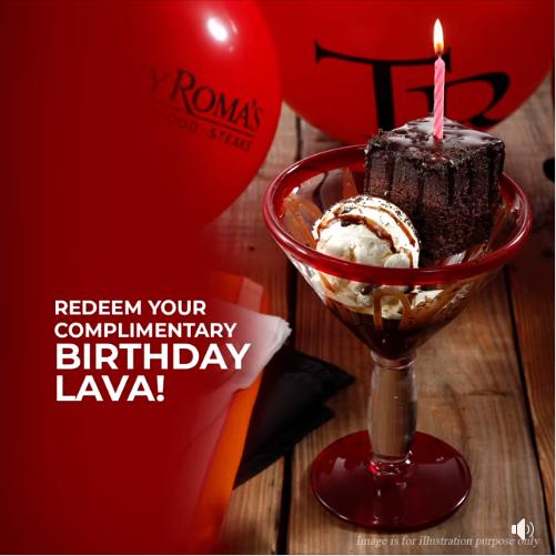 Tony Roma's Birthday Promotion (4 October 2019)
