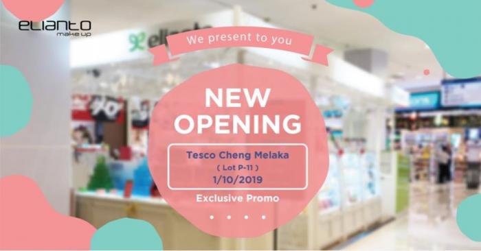 Elianto New Opening Promotion at Tesco Cheng Melaka (1 October 2019 - 6 October 2019)