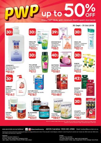 AEON Wellness October PWP Promotion Sale Up To 50% (1 Oct 2019 - 31 Oct 2019)