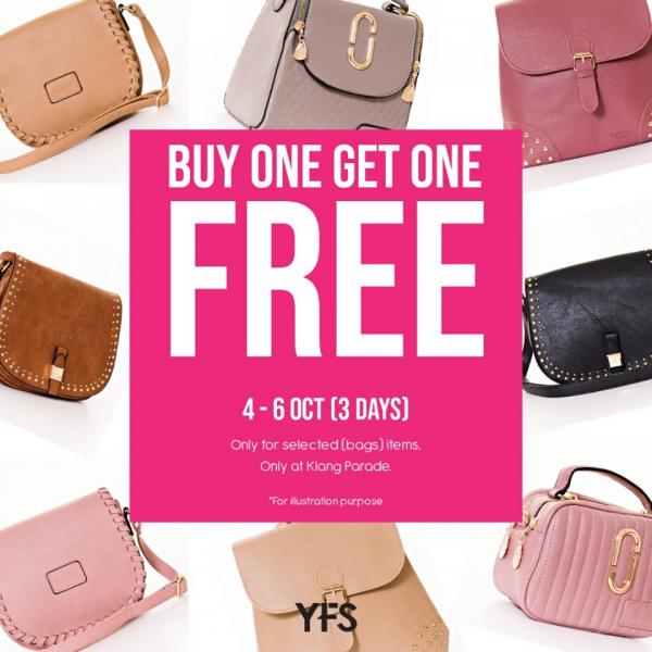 YFS Klang Parade Bag Buy 1 FREE 1 Promotion (4 October 2019 - 6 October 2019)