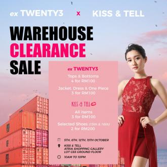 Kiss & Tell Warehouse Clearance Sale (until 13 October 2019)
