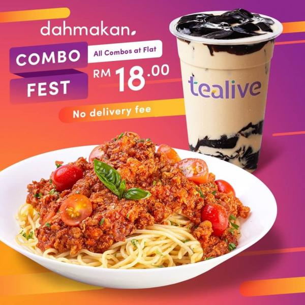 Tealive Combo Promotion only RM18 on Dahmakan valid until 8 October 2019