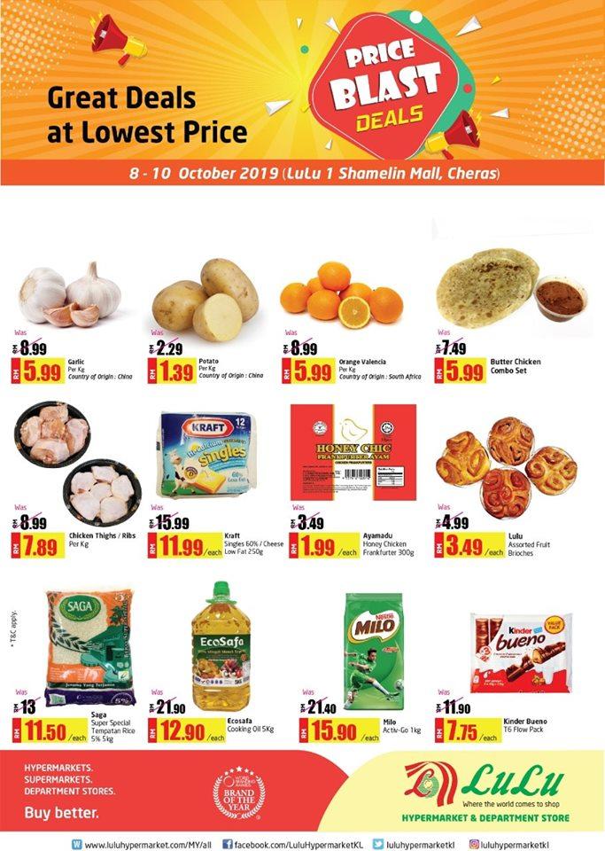 LuLu Hypermarket 1 Shamelin Cheras Price Blast Deals Promotion (8 October 2019 - 10 October 2019)