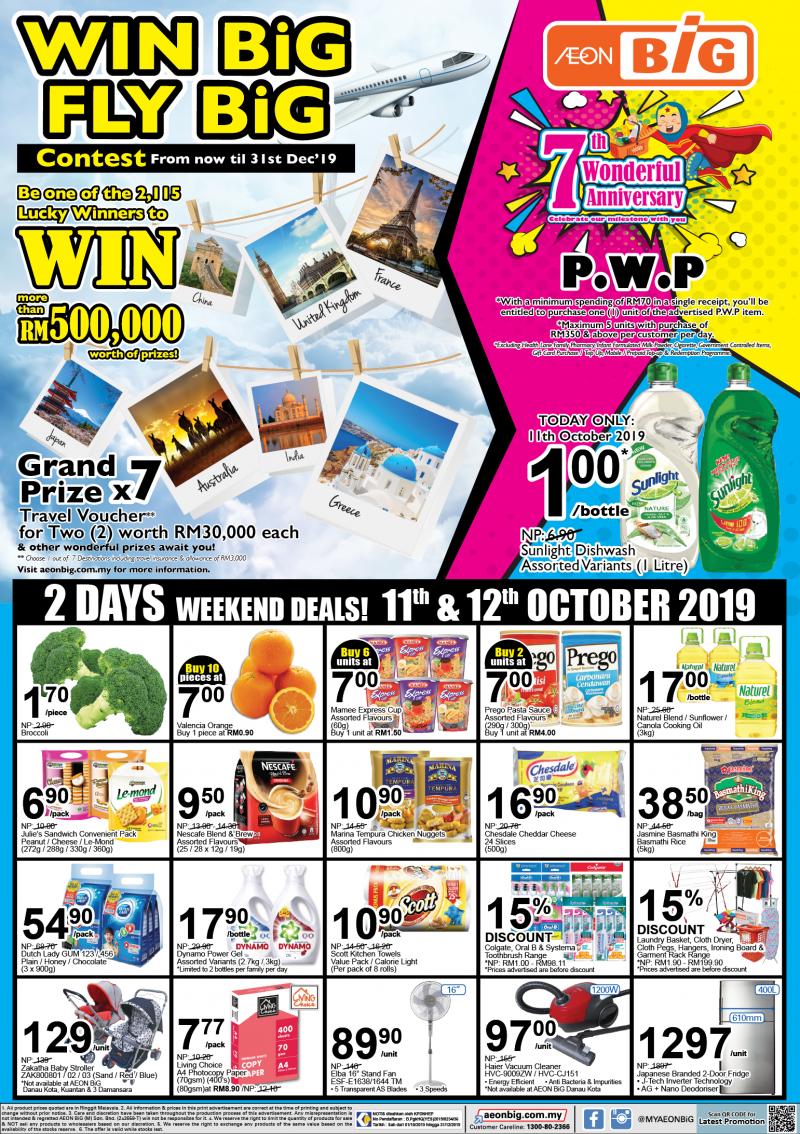 AEON BiG Weekend Promotion (11 October 2019 - 12 October 2019)