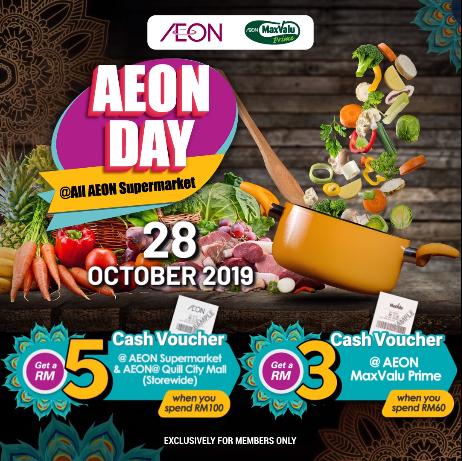 AEON Day Promotion FREE Voucher (28 October 2019)