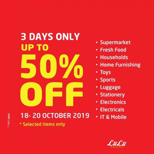LuLu Hypermarket Deepavali Promotion 50% OFF (18 October 2019 - 20 October 2019)