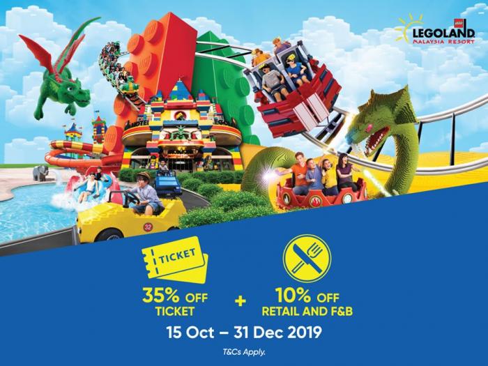 Legoland Tickets 35% OFF Promotion With Touch 'n Go eWallet (15 October 2019 - 31 December 2019)