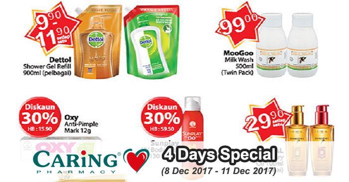 CARiNG PHARMACY 4 Days Special Promotion (8 December 2017 - 11 December 2017)