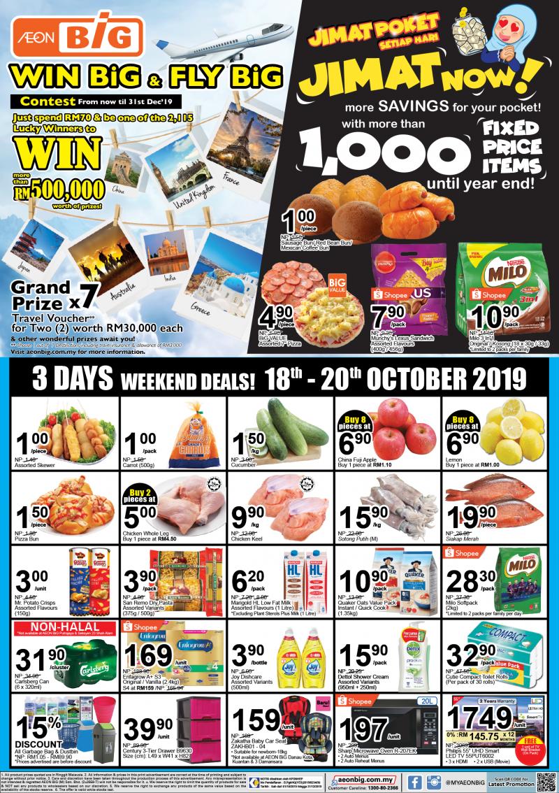 AEON BiG Weekend Promotion (18 October 2019 - 20 October 2019)