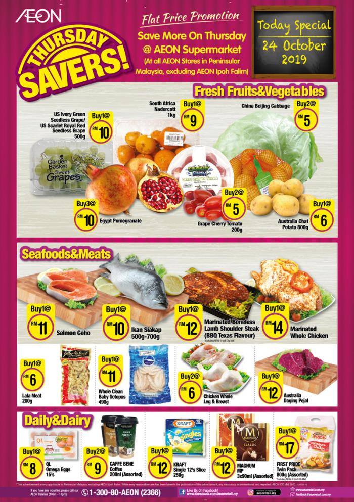 AEON Supermarket Thursday Promotion (24 October 2019)