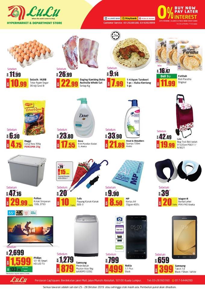 LuLu Hypermarket Capsquare Kuala Lumpur Weekend Promotion (25 October 2019 - 28 October 2019)